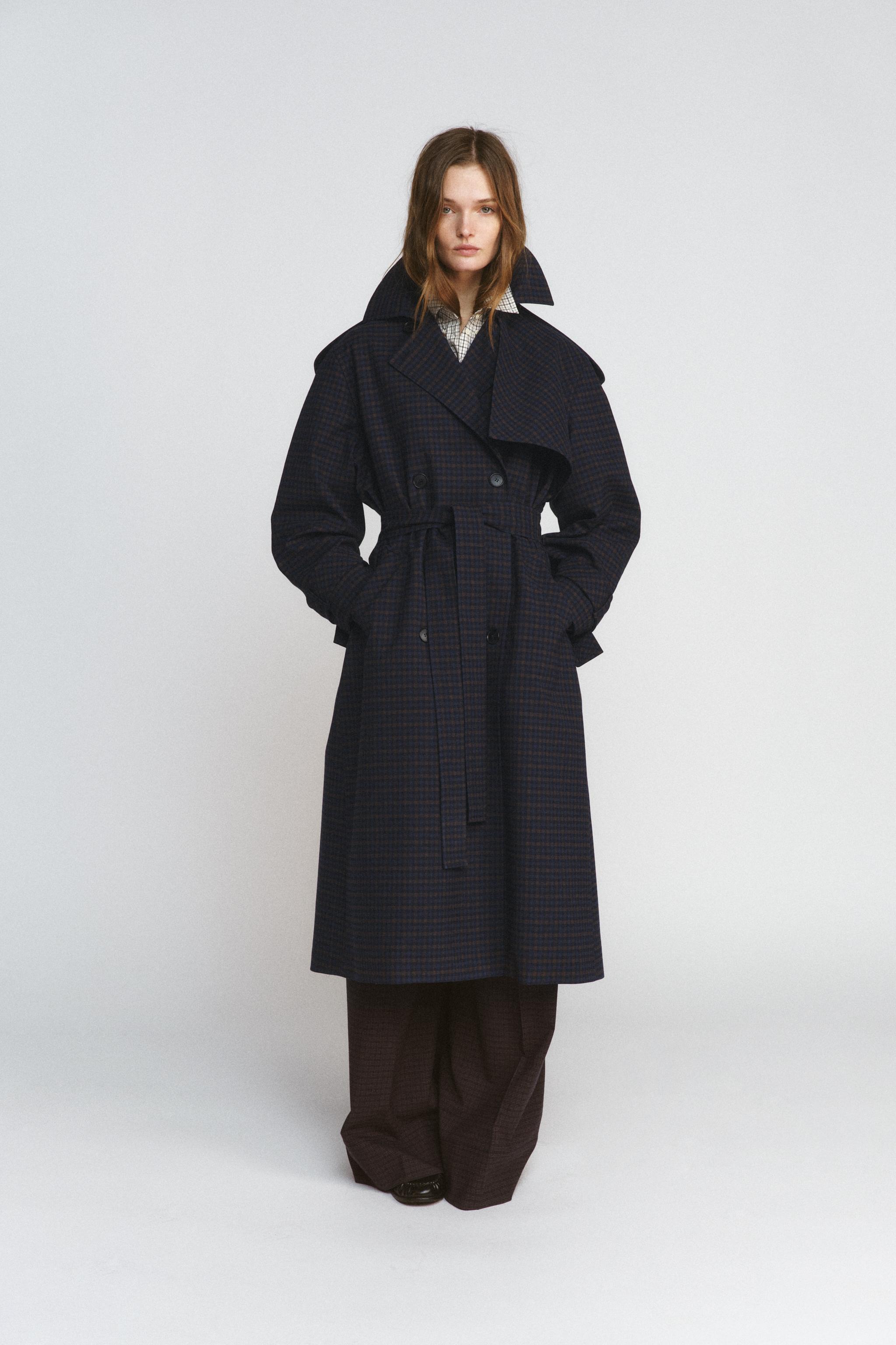 PLAID TRENCH COAT ZW COLLECTION LIMITED EDITION